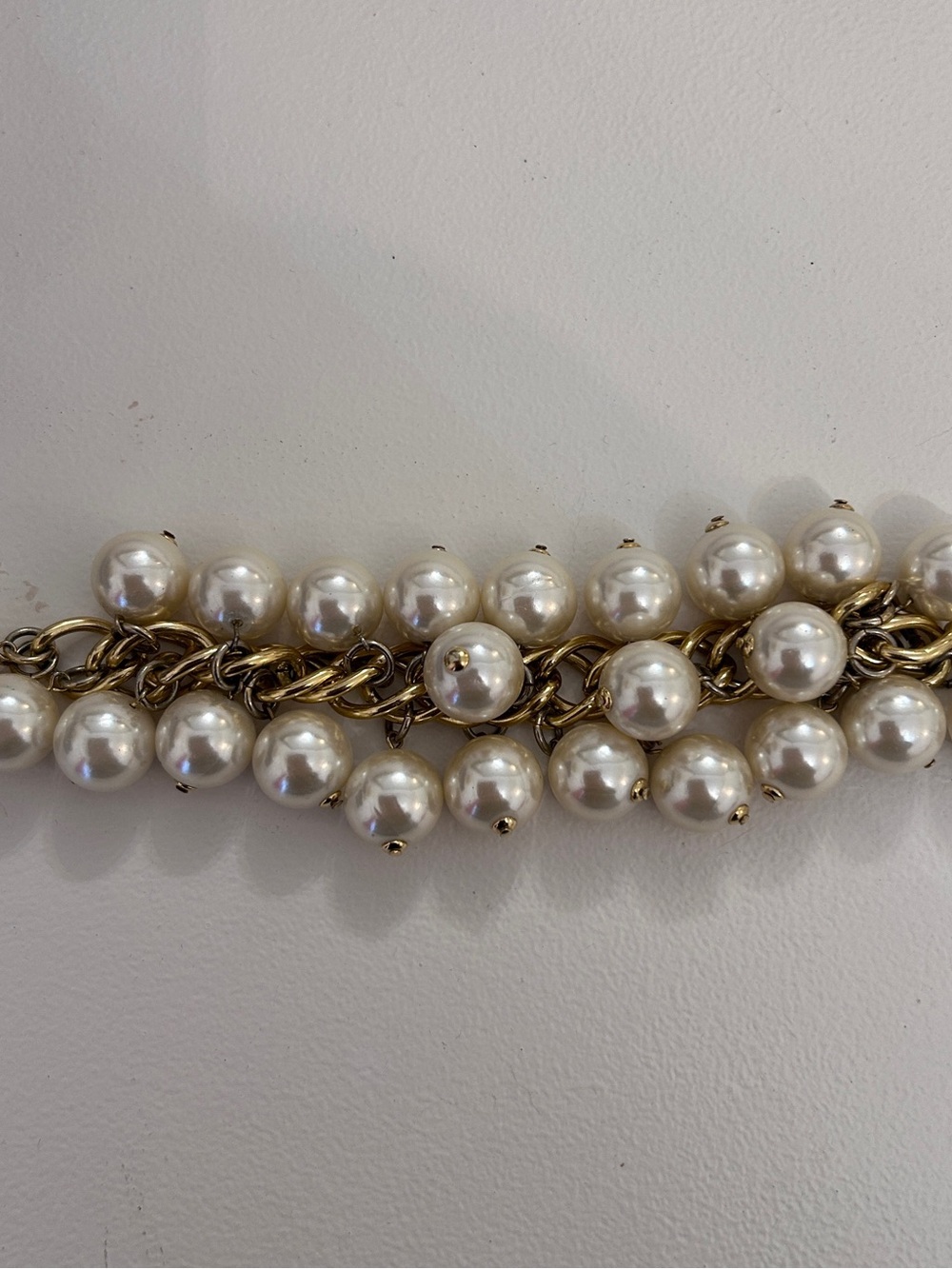 Gold Chain Pearl Statement Bracelet - Women's Jewelry